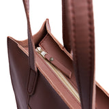 Sunkissed North/South  | Structured large tote bag with overlapping panels and crossbody strap