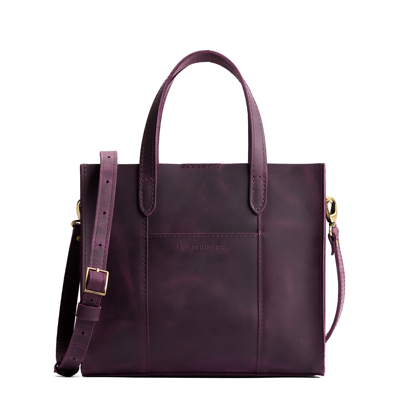 Larkspur*Classic | Structured mid-size tote bag with overlapping panels and crossbody strap