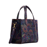 Carnival Zipper | Structured mid-size tote bag with overlapping panels and crossbody strap