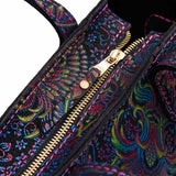 Carnival Zipper | Structured mid-size tote bag with overlapping panels and crossbody strap