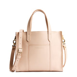 Moonflower Zipper | Structured mid-size tote bag with overlapping panels and crossbody strap