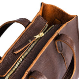 Coldbrew Zipper | Structured mid-size tote bag with overlapping panels and crossbody strap