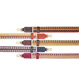 All Variants | 5 patterned fabric and leather straps on a white background 