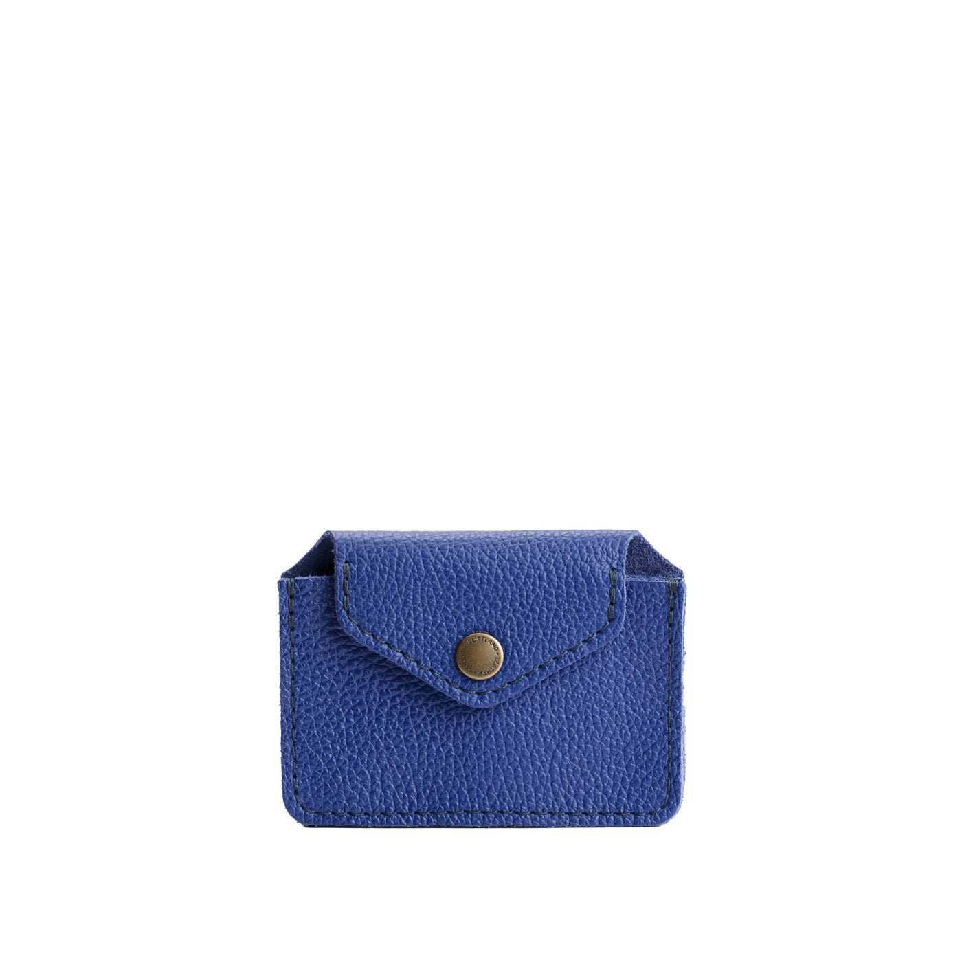 Molino Blue | Small leather wallet with snap closure