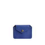 Molino Blue | Small leather wallet with snap closure