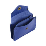 Molino Blue Classic | Small leather wallet with snap closure