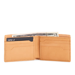 Naturale | Leather bifold wallet with six geometric card slots