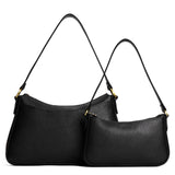 Pebbled--black | A comparison image of a Large Lucy next to a Small Lucy