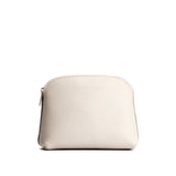 Bone Classic | Compact leather pouch with top zipper
