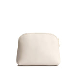 Bone Classic | Compact leather pouch with top zipper