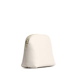 Bone Classic | Compact leather pouch with top zipper