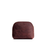 Merlot Mini | Compact leather pouch with top zipper