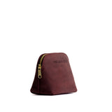Merlot Mini | Compact leather pouch with top zipper