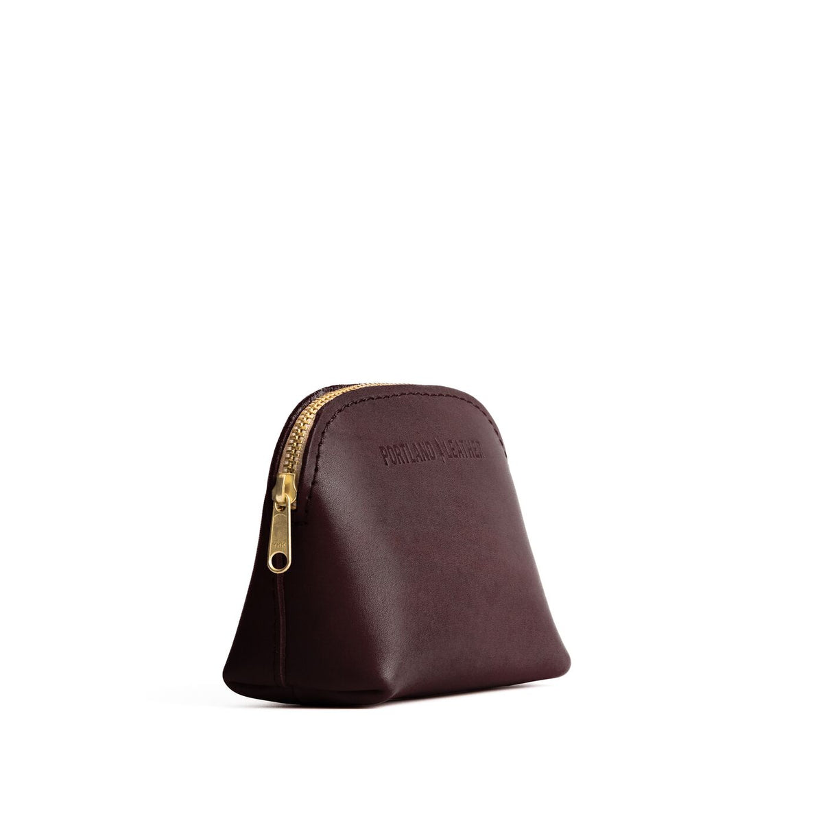 Redwood*Mini | Compact leather pouch with top zipper