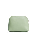 Pistachio Classic | Compact leather pouch with top zipper