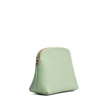 Pistachio Classic | Compact leather pouch with top zipper