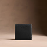 Onyx Small | Petite slim leather bifold wallet with multiple card slots and a zippered back pocket