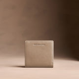 Satine Small | Petite slim leather bifold wallet with multiple card slots and a zippered back pocket