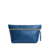 Caspian Large | Large leather makeup bag with zipper