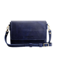 Cobalt*Medium | Leather Crossbody Bag with Magnetic Messenger Bag Closure