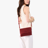 Phoenix Medium | Model wearing leather Crossbody Bag with Magnetic Messenger Bag 