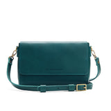Sea Glass Medium | Leather Crossbody Bag with Magnetic Messenger Bag Closure