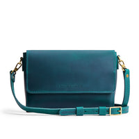 Westward Blue*Medium | Leather Crossbody Bag with Magnetic Messenger Bag 