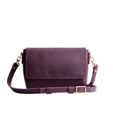 Plum Mini | Leather Crossbody Bag with Magnetic Messenger Bag Closure