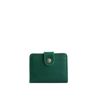 Bacalar | Small leather bifold wallet with snap closed
