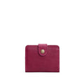 Orchid | Small leather wallet with snap closure