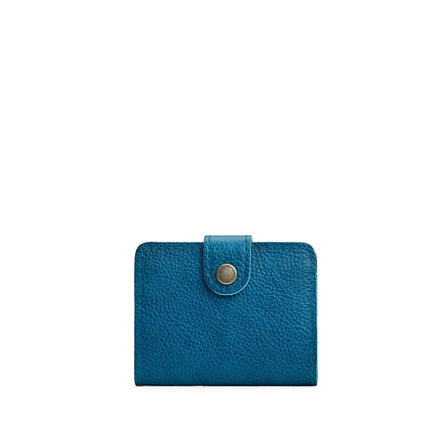 Planetary | Small leather wallet with snap closed