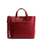 Chili Red Classic | Crossbody tote bag with snap closure and front pocket