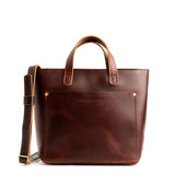 Cognac Zipper | Crossbody tote bag with zipper closure and front pocket