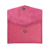 Wild Rose | Small leather envelope card wallet with snap closure