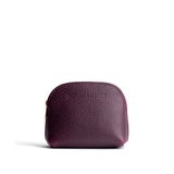 Plum Mini | Compact leather pouch with top zipper