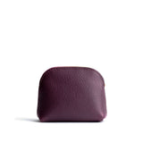 Plum Mini | Compact leather pouch with top zipper