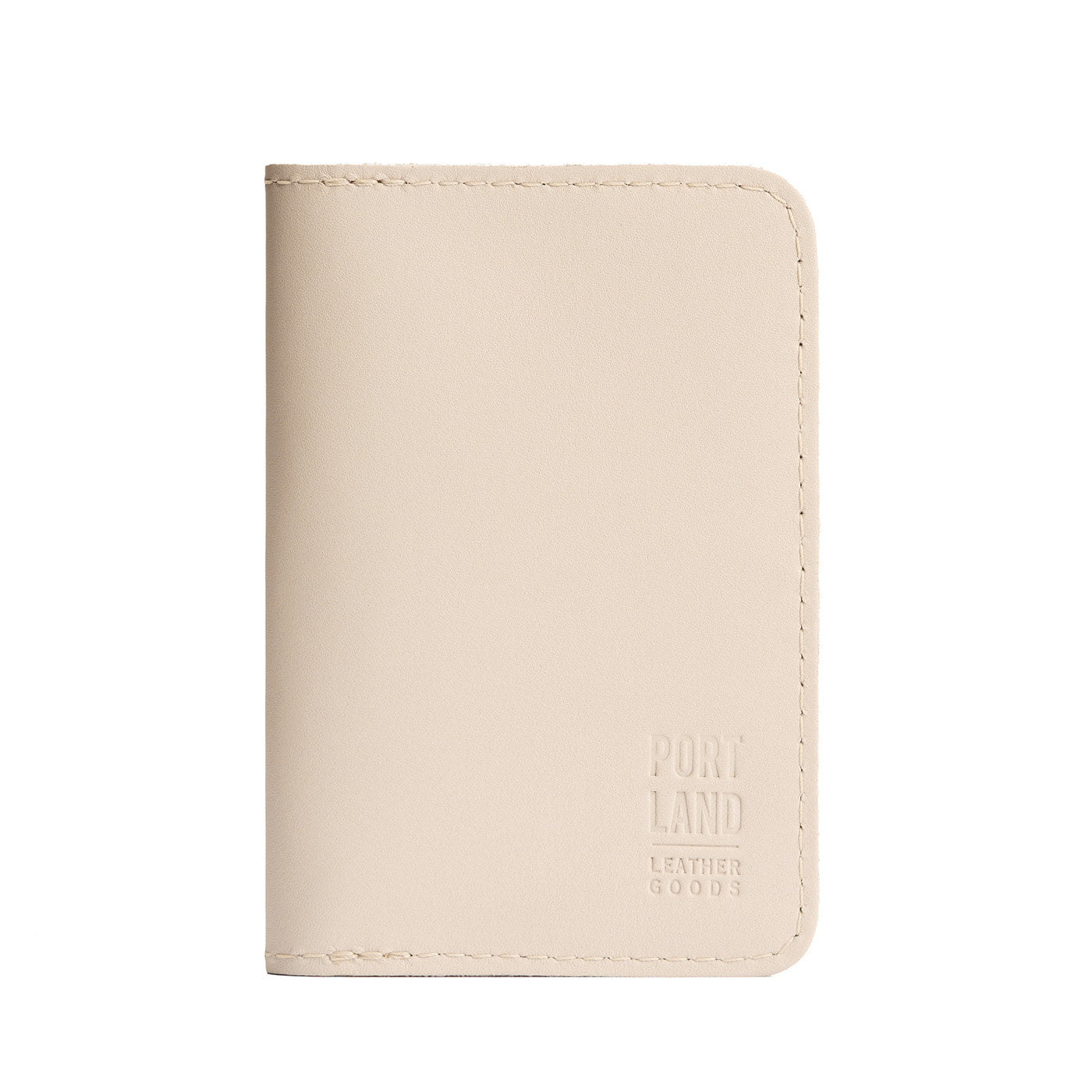 Bone | Leather passport case with PLG logo