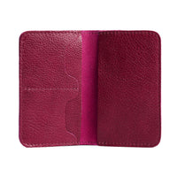 Orchid | Leather passport case with PLG logo open shot