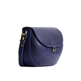 Cobalt Large | Leather Crossbody with a flap and magnetic closure