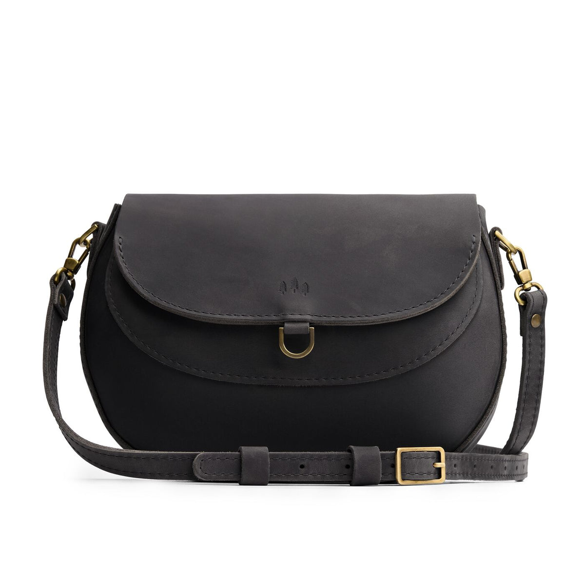 Full Moon*Large | Leather Crossbody with a flap and magnetic closure