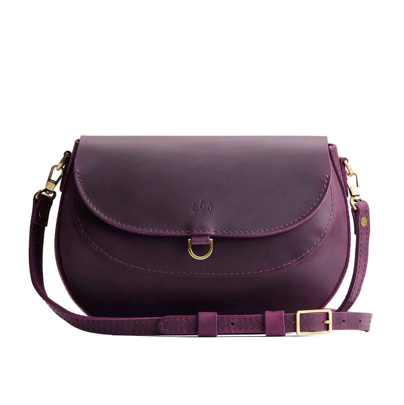 Larkspur*Large | Leather Crossbody with a flap and magnetic closure