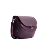 Larkspur Large | Leather Crossbody with a flap and magnetic closure