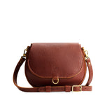 Nutmeg Small | Petite leather Crossbody with a flap and magnetic closure