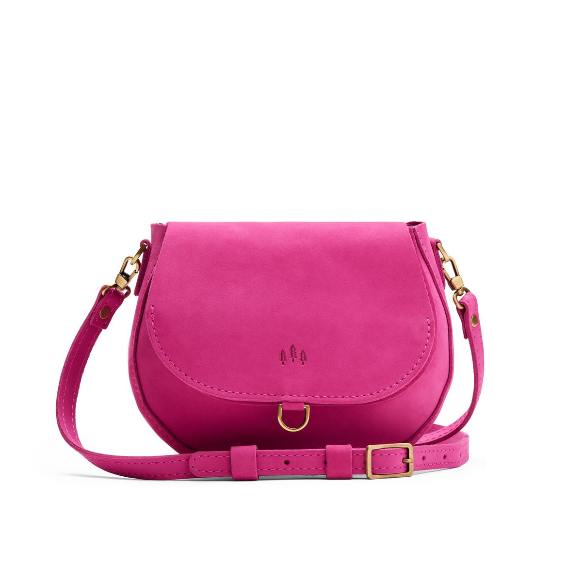 Royalty*Small | Petite leather Crossbody with a flap and magnetic closure