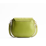 Wasabi Small | Petite leather Crossbody with a flap and magnetic closure
