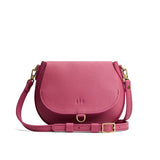 Wild Rose Small | Petite leather Crossbody with a flap and magnetic closure