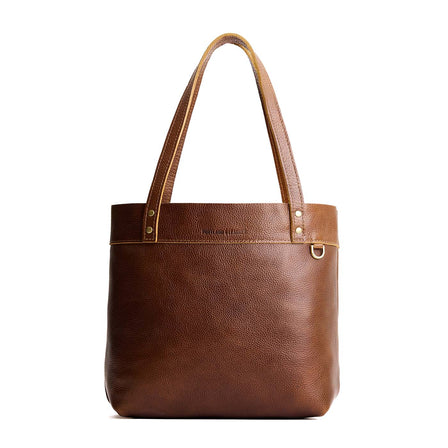 Asheville*Medium*Zipper | Leather tote bag with riveted straps and exterior key loop