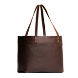 Coldbrew Large Classic | Leather tote bag with riveted straps and exterior key loop