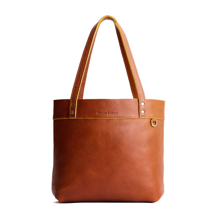 Sienna*Medium*Zipper | Leather tote bag with riveted straps and exterior key loop