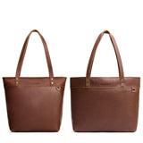Asheville | Side by side comparison of both sizes of the zipper Montana Tote